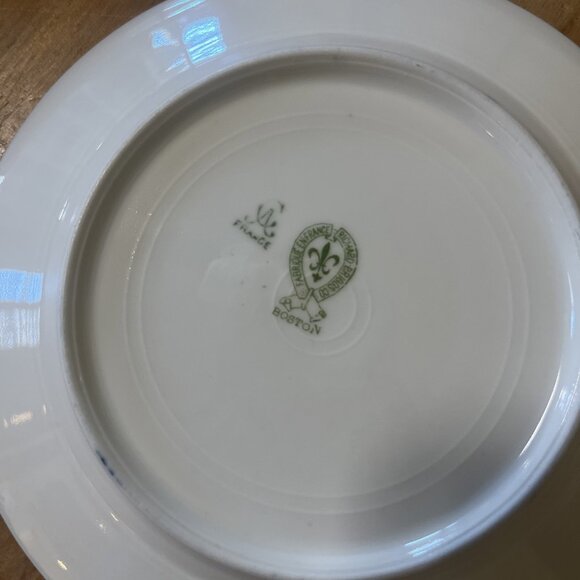 Cauldon England Plate for Richard Briggs Co. Hand Painted  4 Vintage 6”plates made in France, Richard Briggs Co. Royal Blue Gold White